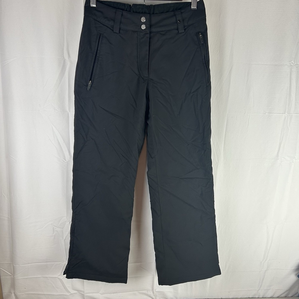 Fera Pants Womens 8 Black Insulated‎ Snow Ski Zip Pockets Boot Zippers 28x27